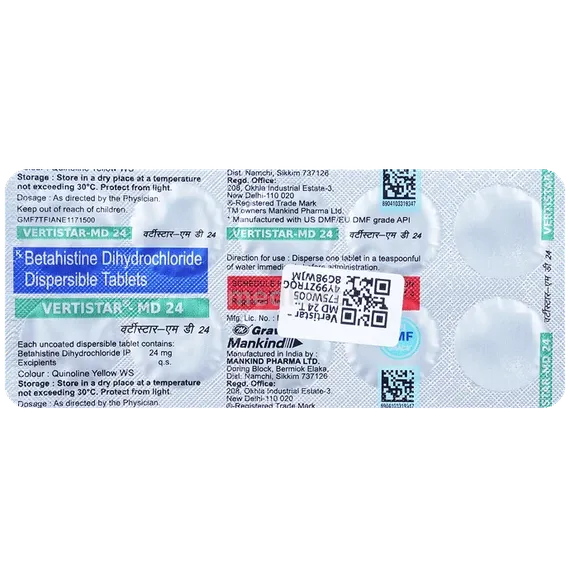 vertistar md 24mg tablet 10's